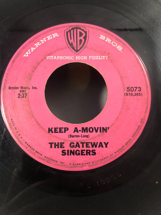 GATEWAY SINGERS Folk 45rpm The M.T.A. b/w Keep A-Movin' HEAR