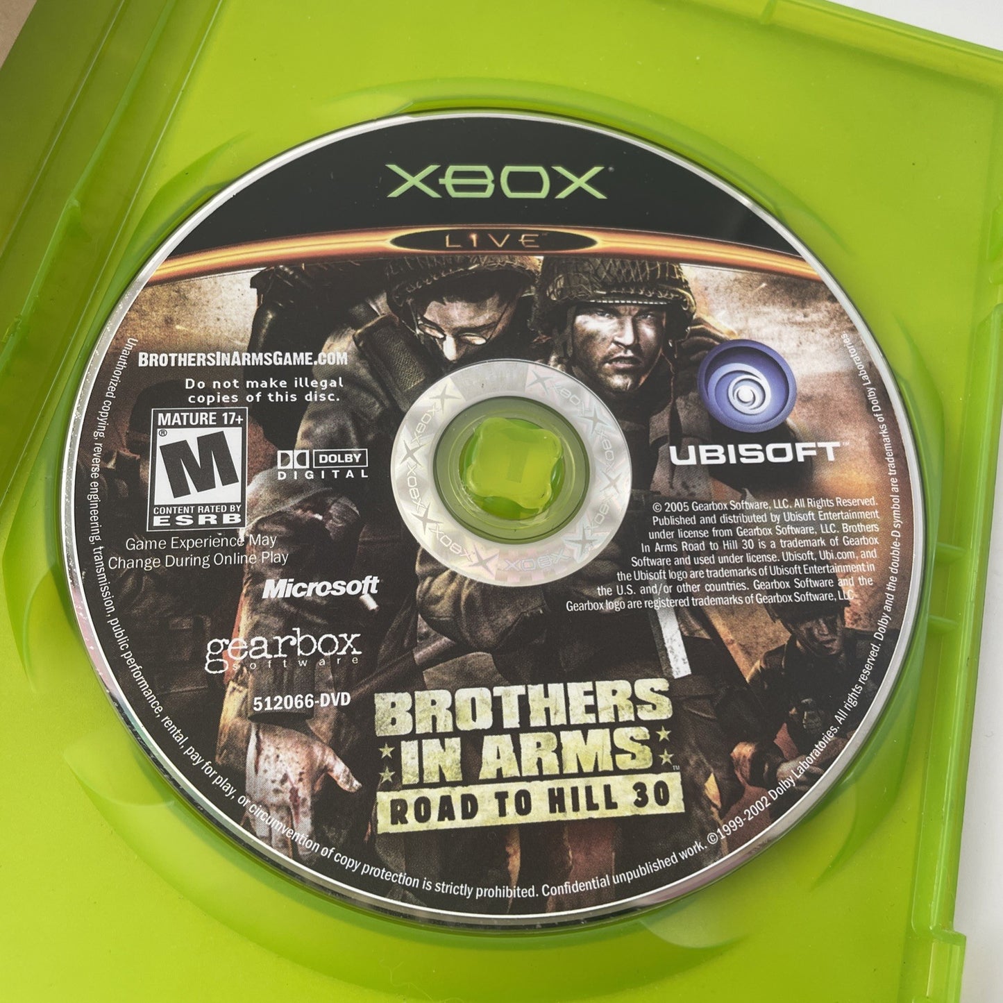 Brothers in Arms Road to Hill 30 (Xbox) - With Map No Manual