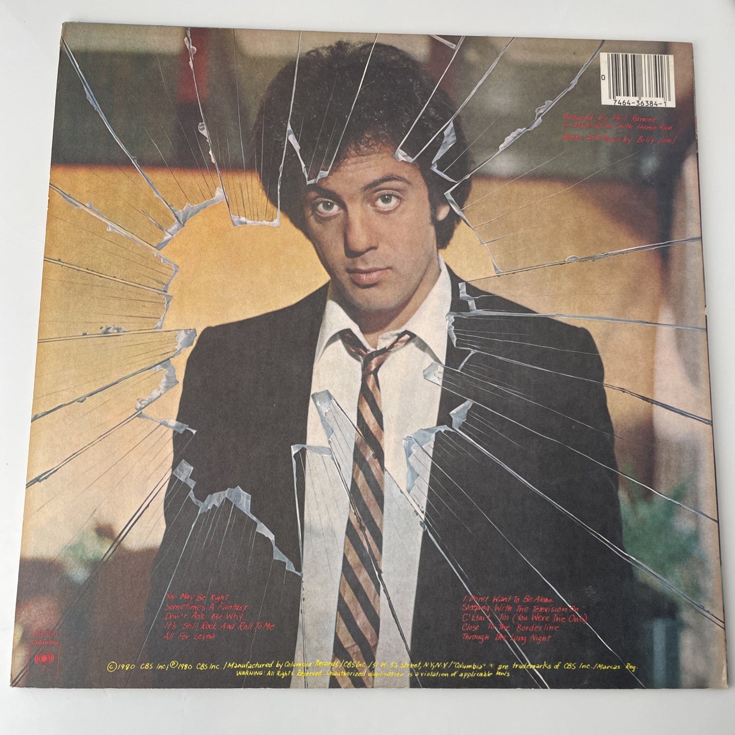 Billy Joel Glass Houses FC 36384 Vinyl LP Record Album VG+ W/ Inner