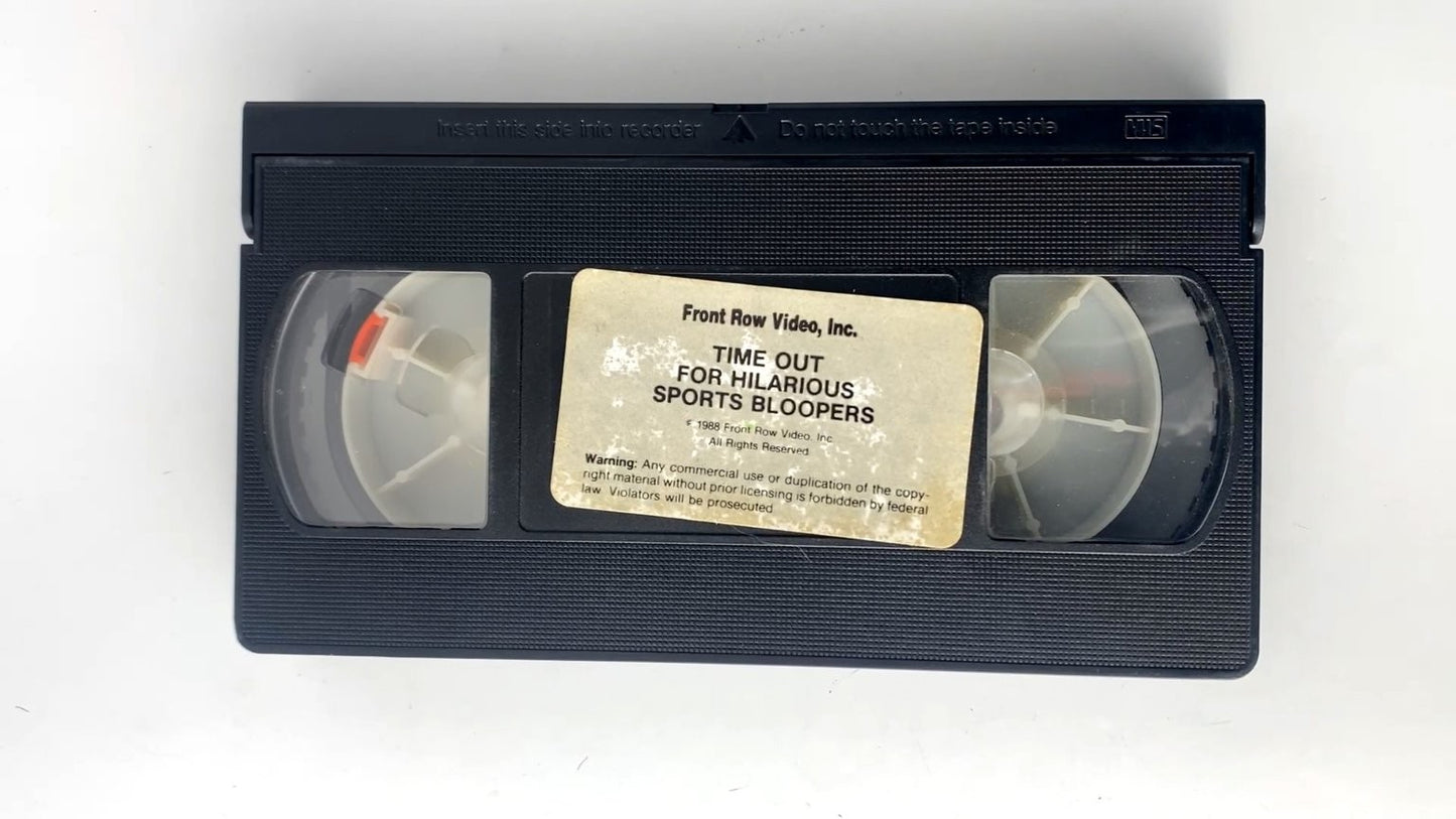 Time Out For Hilarious Sports Bloopers VHS 1988 Sports Comedy Front Row