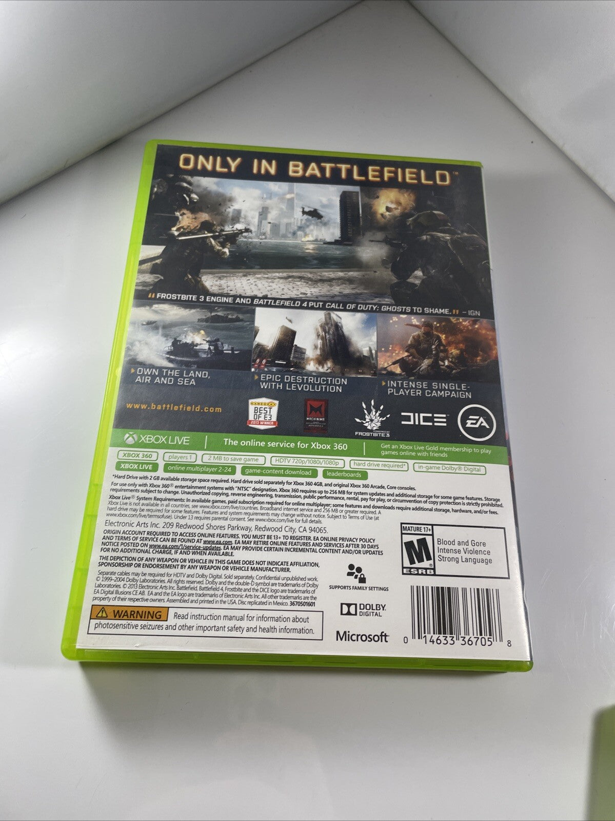 xbox 360 3 games lot Saints Row 4 Madden 15 Battlefield 4 CIB Good!