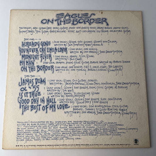 Eagles - On The Border (1974) Vinyl LP, Asylum Records, 7E1004