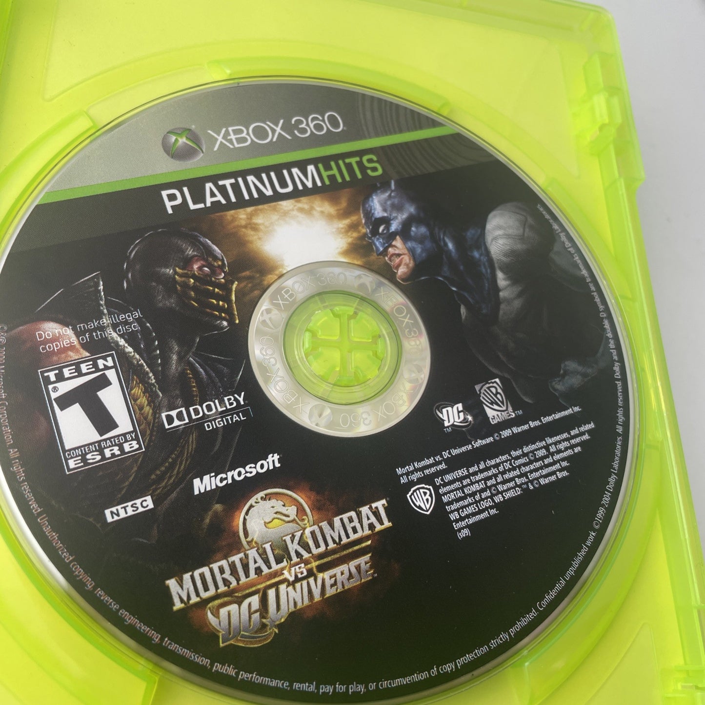 Mortal Kombat Vs. DC Universe Platinum Hits - Microsoft Xbox 360 Authentic