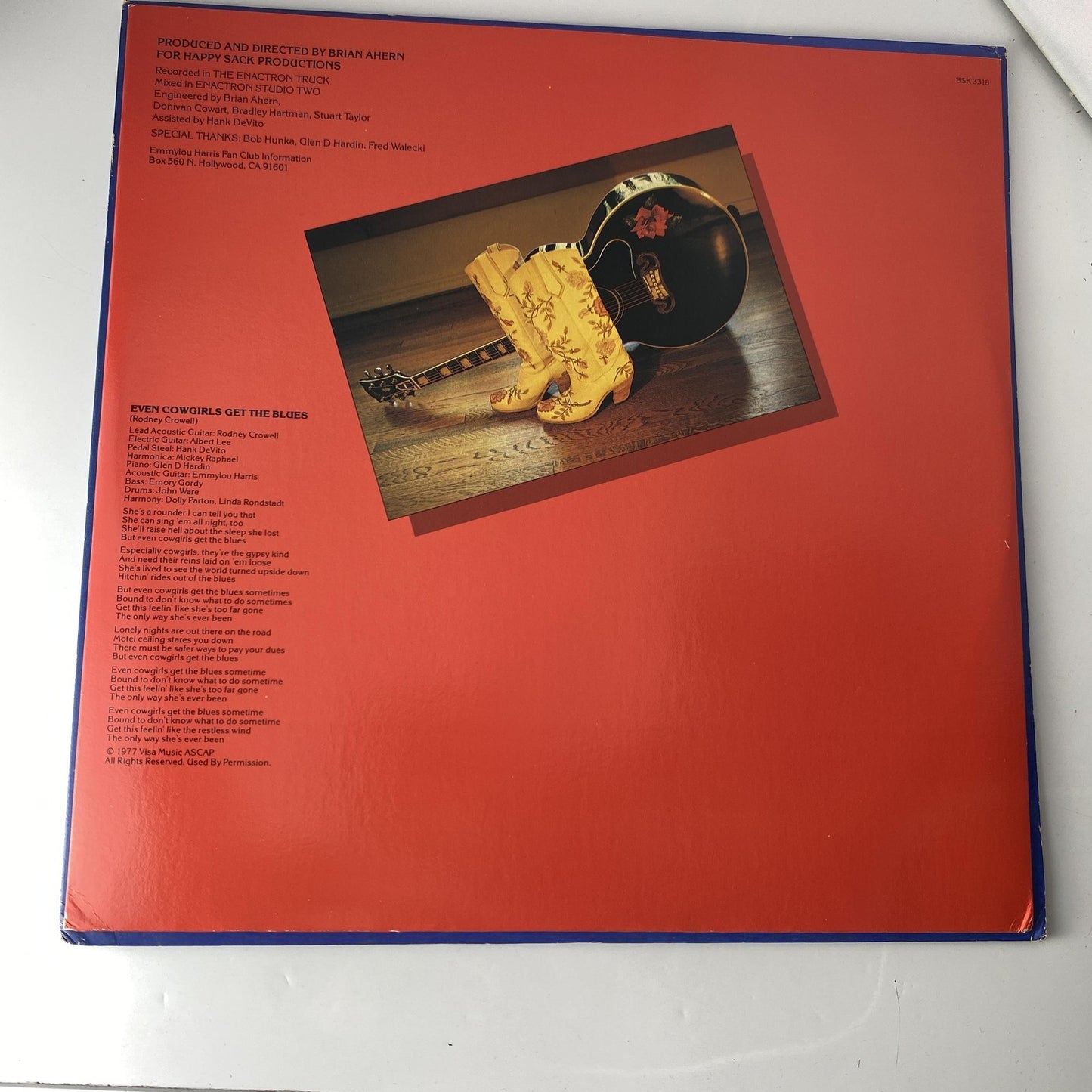 Vintage Emmylou Harris Blue Kentucky Girl 12" Vinyl LP 1979 Warner Country Album