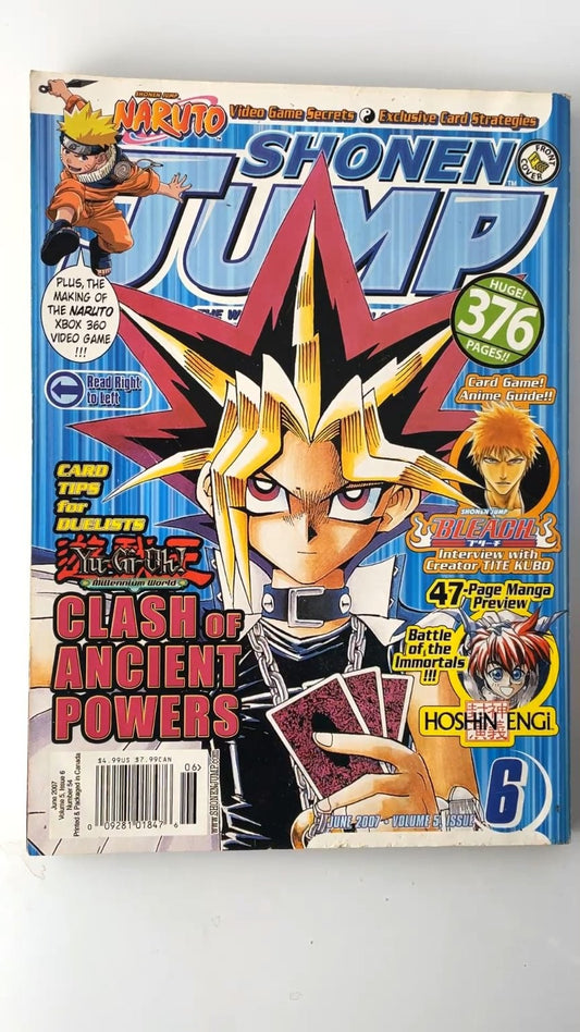 Shonen Jump June 2007 Volume 5 Issue 6 Illustrated Anime Manga WITH CARD