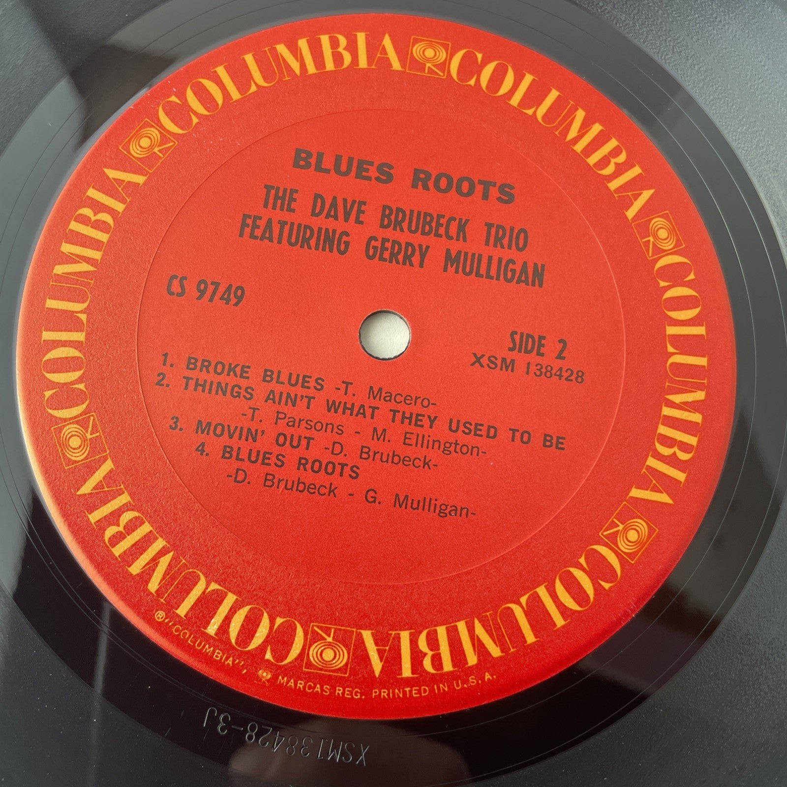 The Dave Brubeck Trio Blues Roots Lp / CS 9749 Vinyl Record VG