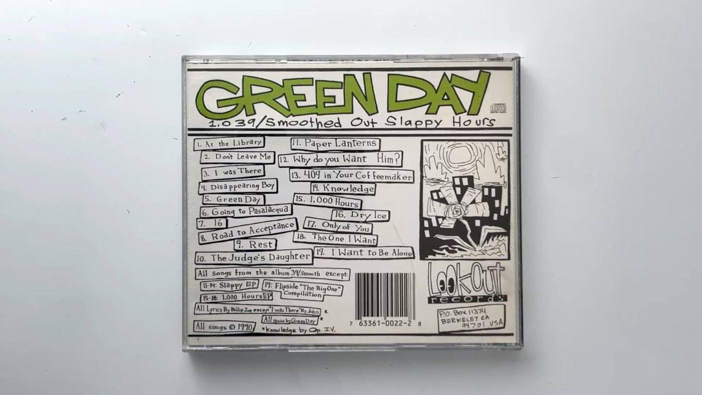 Green Day - 1,039/Smoothed Out Slappy Hours CD 1991 Punk Rock Lookout