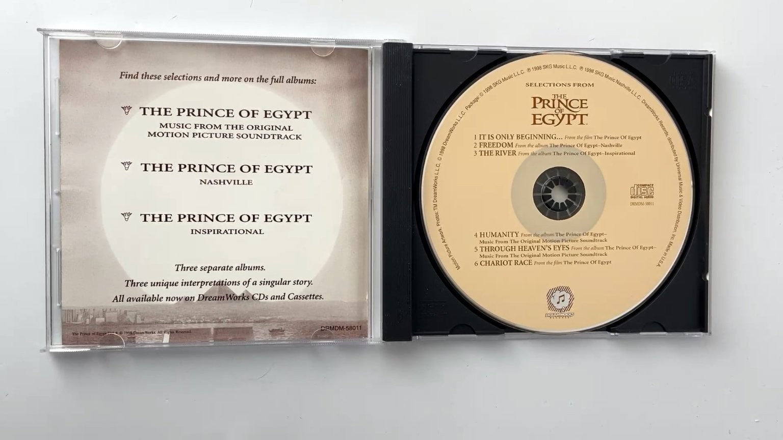 Selections From The Prince of Egypt CD 1998 Collector's Edition Soundtrack