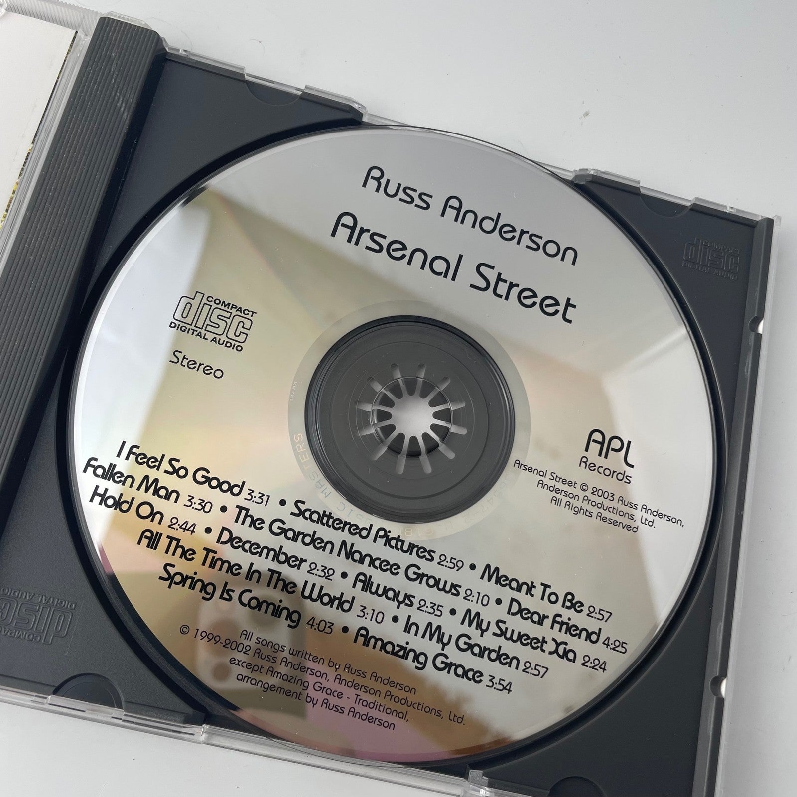 Russ Anderson Arsenal Street CD 2003 APL Records Singer Songwriter Acoustic Folk