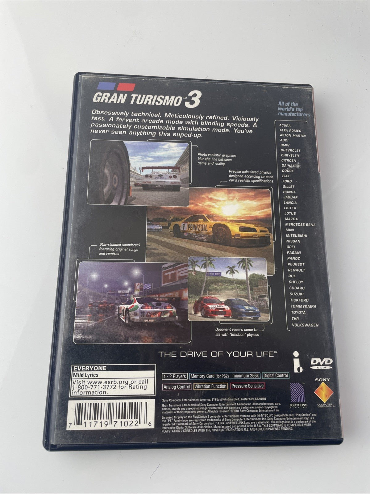 Gran Turismo 3 A-Spec (Sony PlayStation 2, 2001) Complete With Manual & Tested