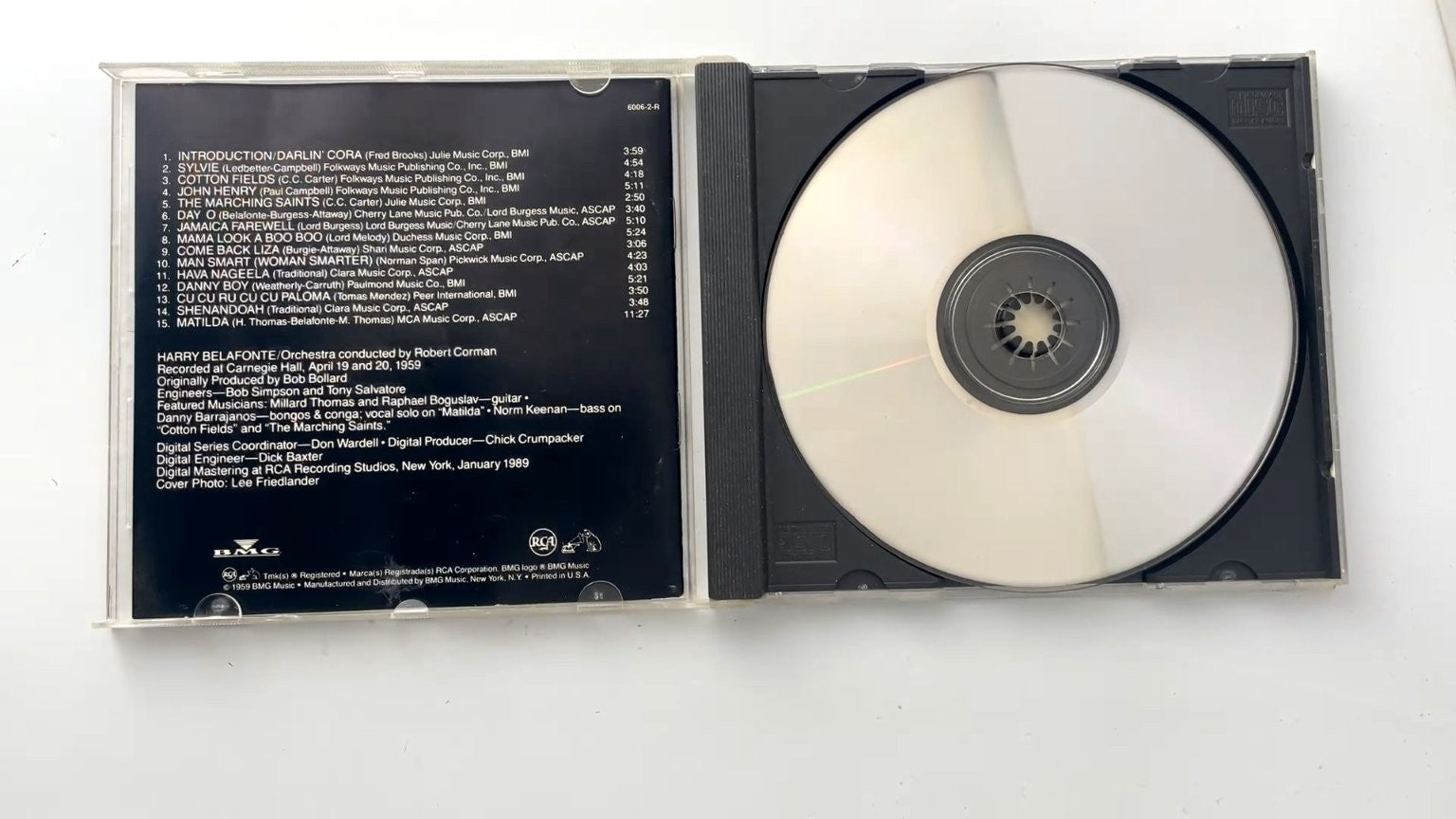 Harry Belafonte - Belafonte at Carnegie Hall CD 1959 Digitally Remastered Folk