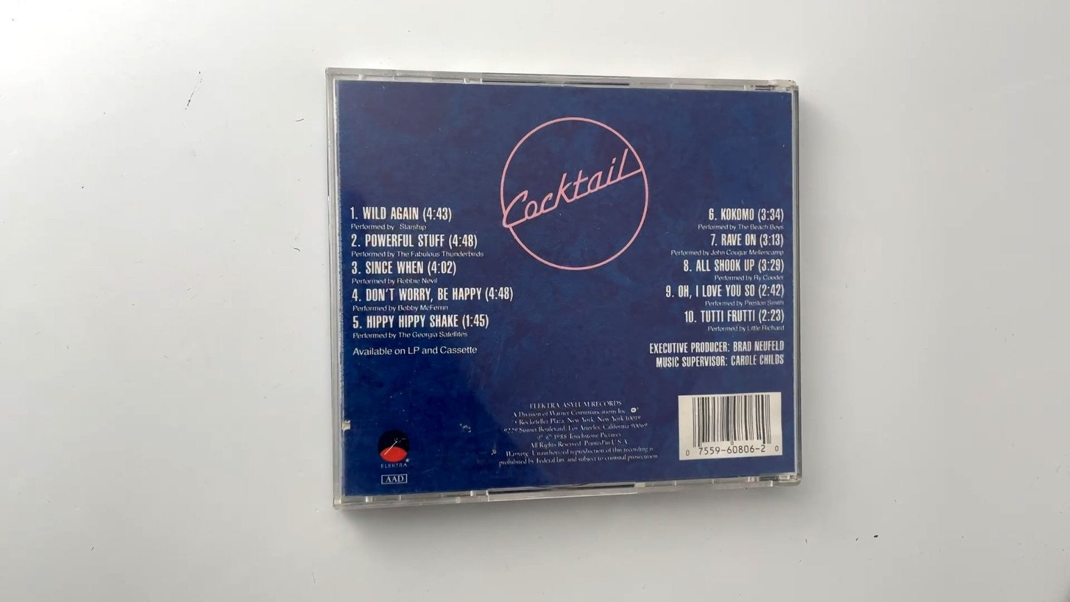 Cocktail Original Motion Picture Soundtrack CD 1988 Pop Rock Elektra