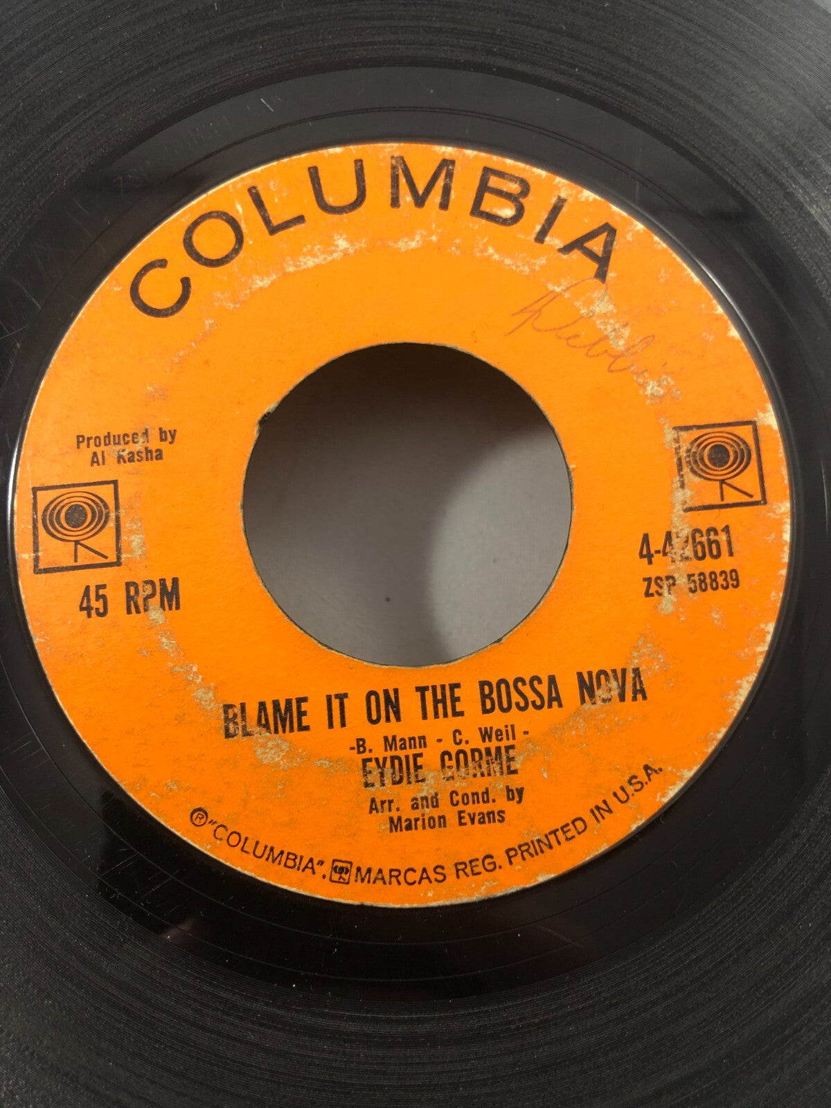 Eydie Gorme Blame it on the bossa nova/guess I should have loved him more 45 G