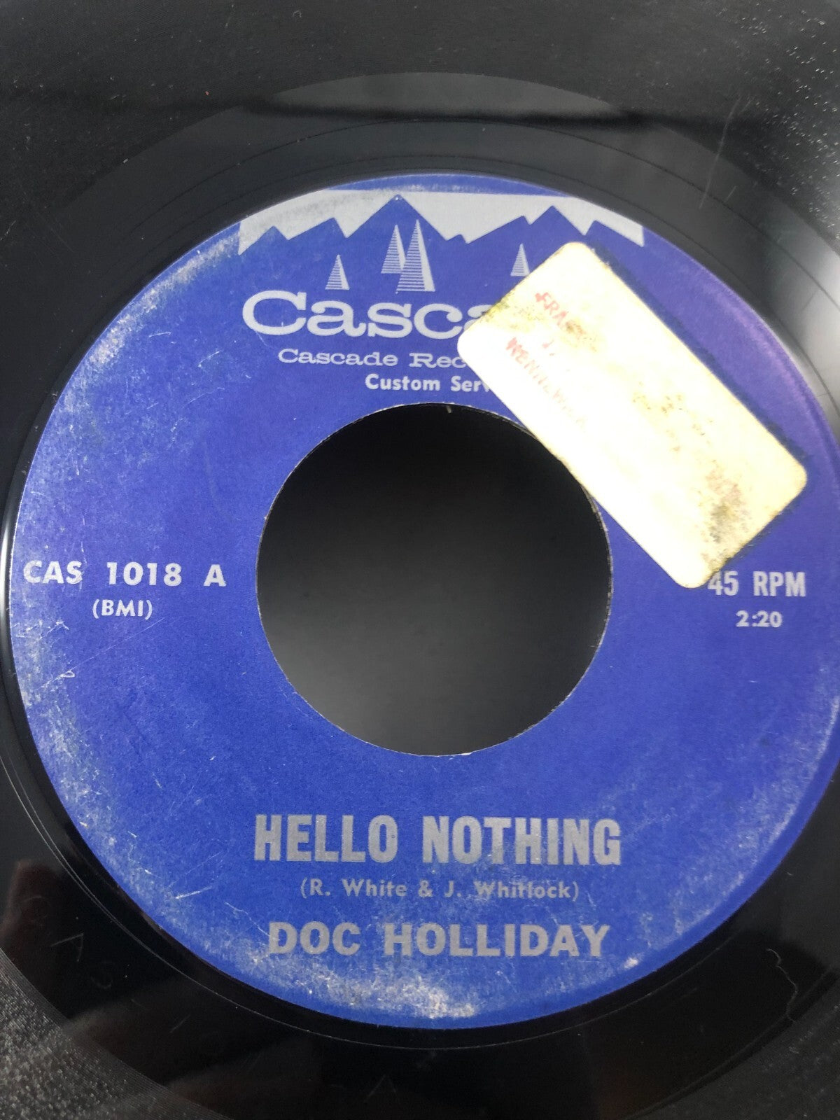 OLD COUNTRY 45 DOC HOLLIDAY  The Boy from Kentucky / Hello Nothing VG