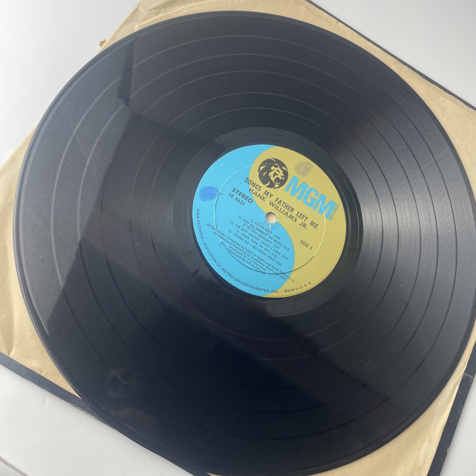 Hank Williams Jr. Songs My Father Left Me MGM Records SE-4621 1969 Vinyl LP