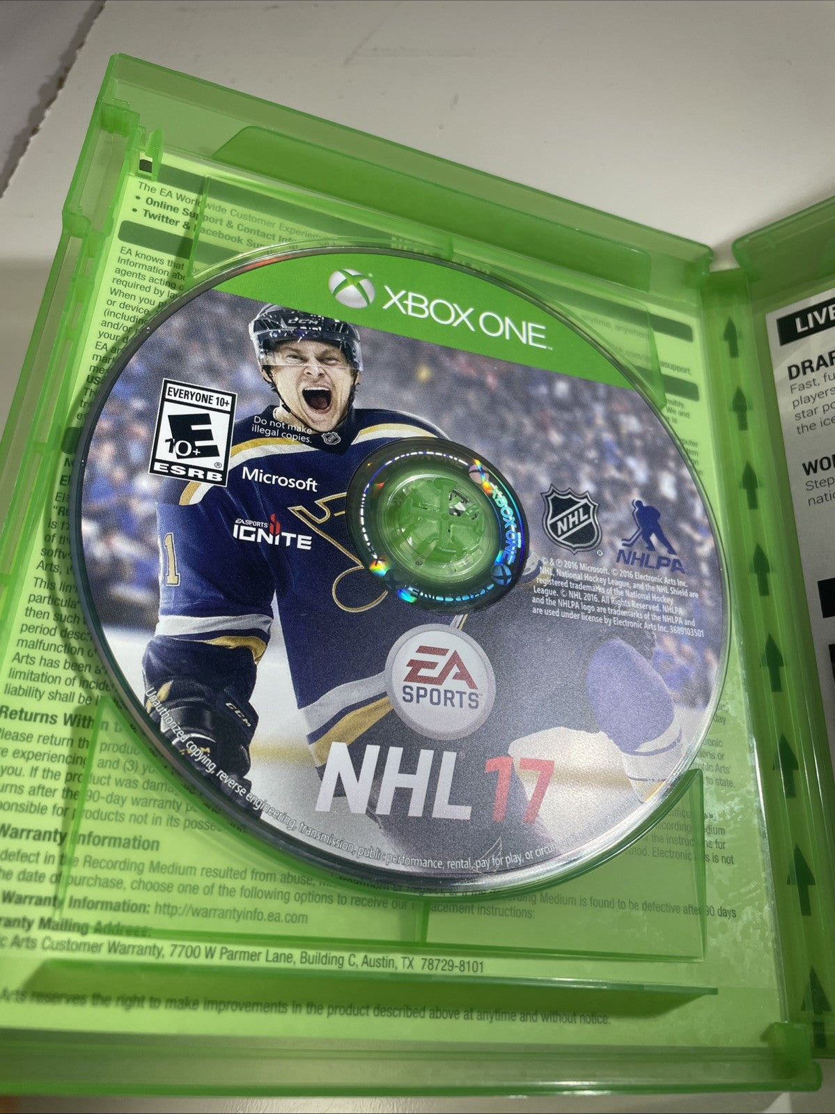 NHL 17 (Microsoft Xbox One, 2016) Tested-Works-Fast Shipping