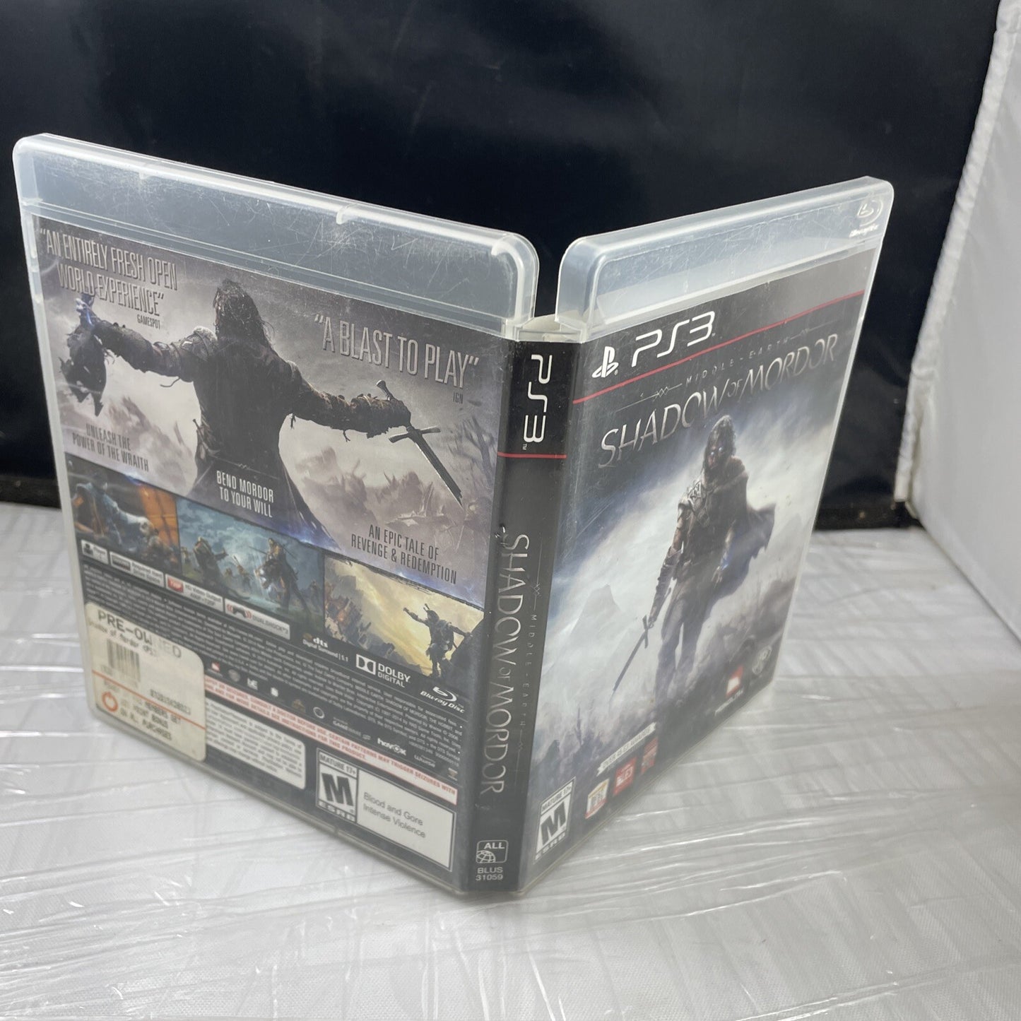 Middle-earth: Shadow of Mordor PS3 (Sony PlayStation 3, 2014) CIB Read