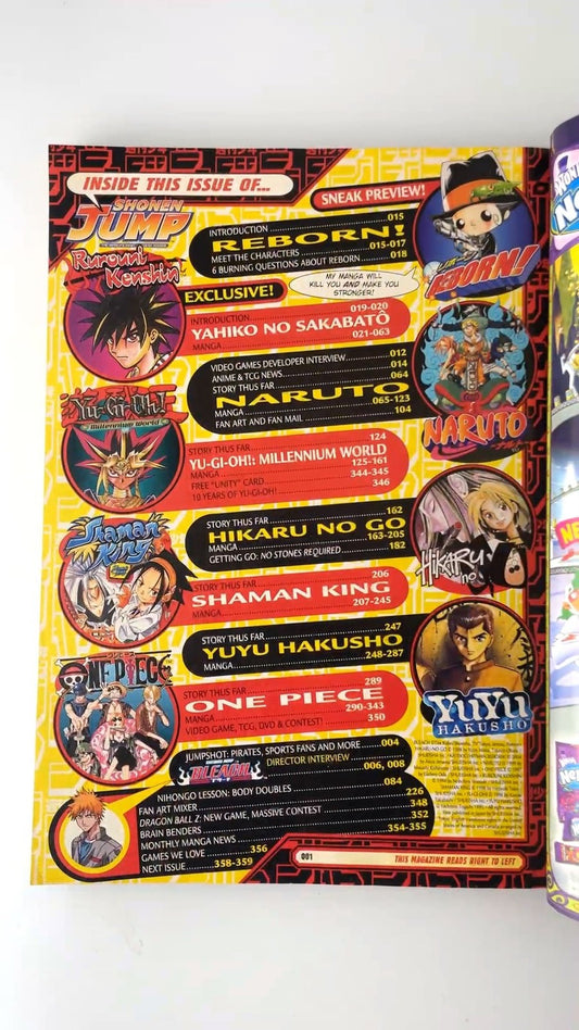 Shonen Jump Vol 4 Issue 9 September 2006 Naruto Bleach One Piece Manga NO CARD