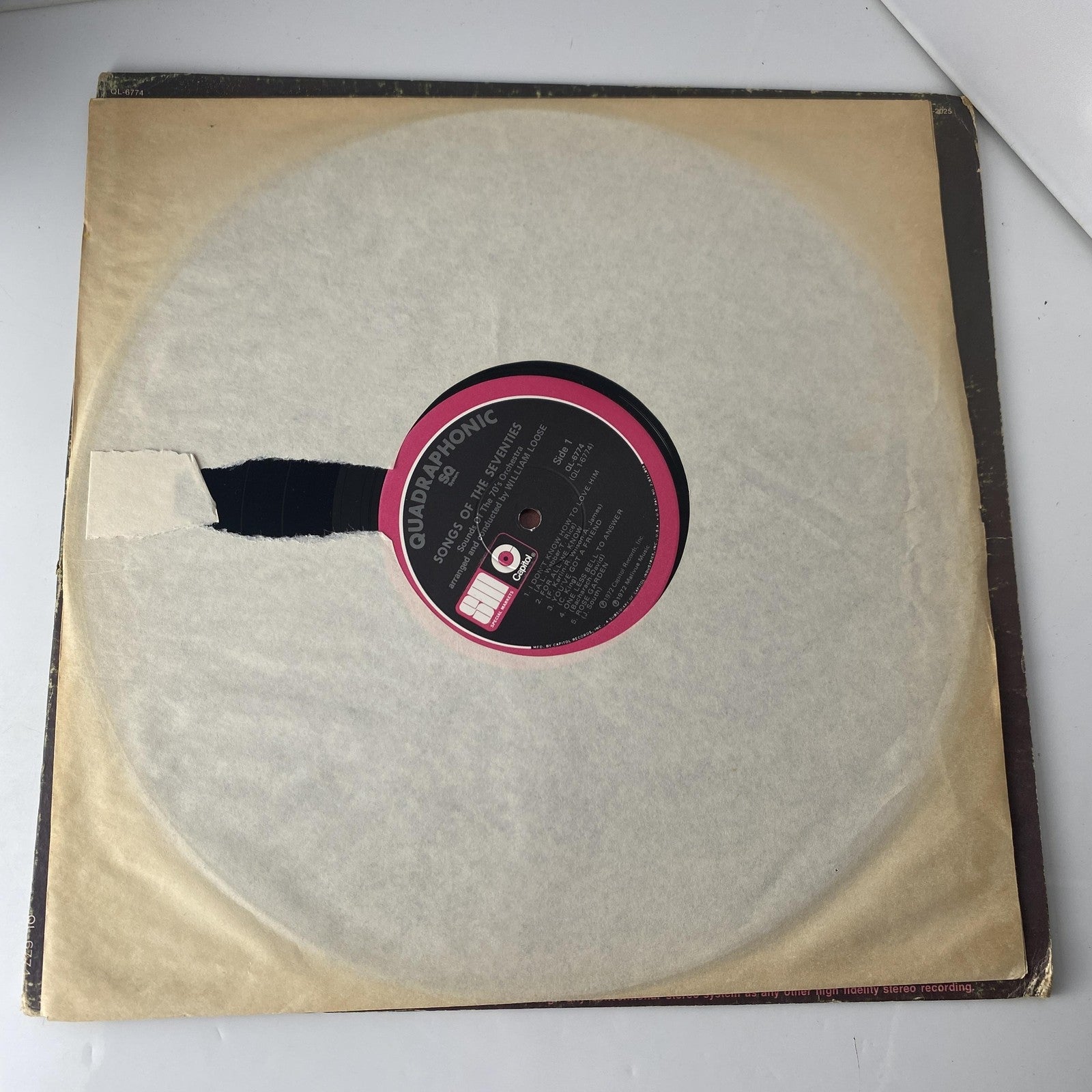 Vintage Sounds Of 70's Orchestra Songs Of The Seventies Vinyl LP 1972 Capitol