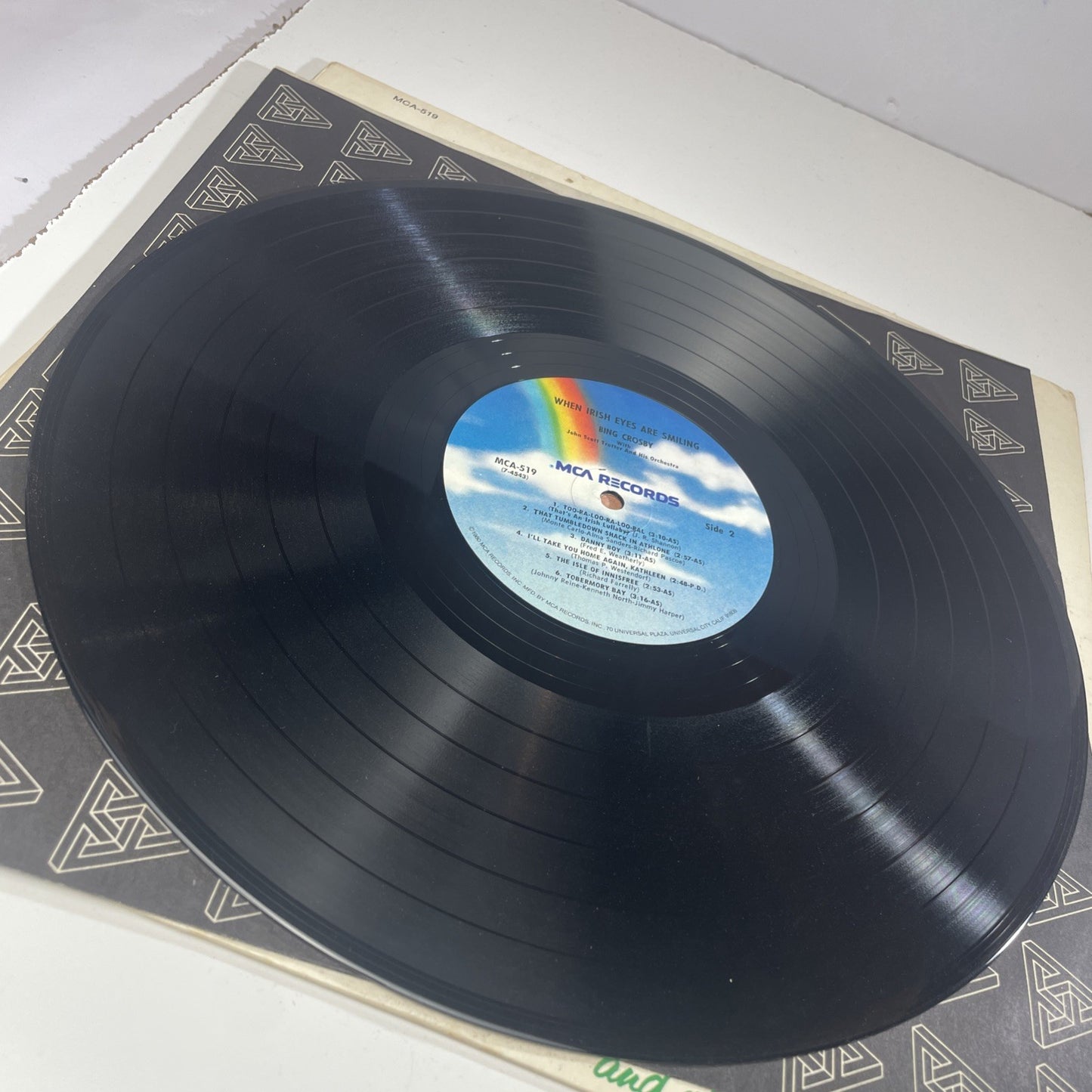 BING CROSBY When Irish Eyes Are Smiling Vinyl LP 1980 VG