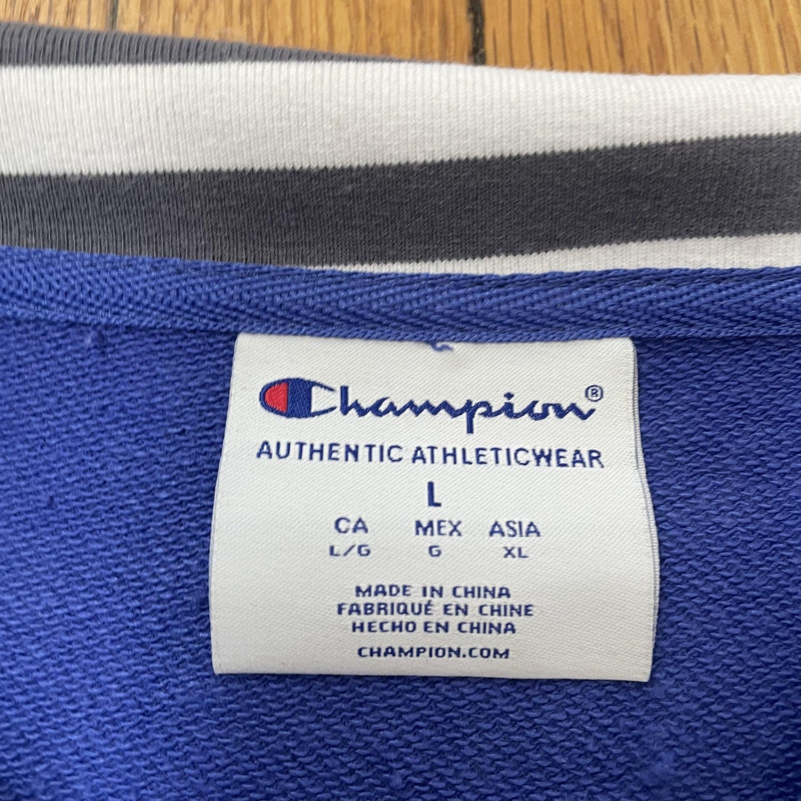 Champion Pullover Shirt Mens Large Blue Saint Louis Billikens Mascot Long Sleeve