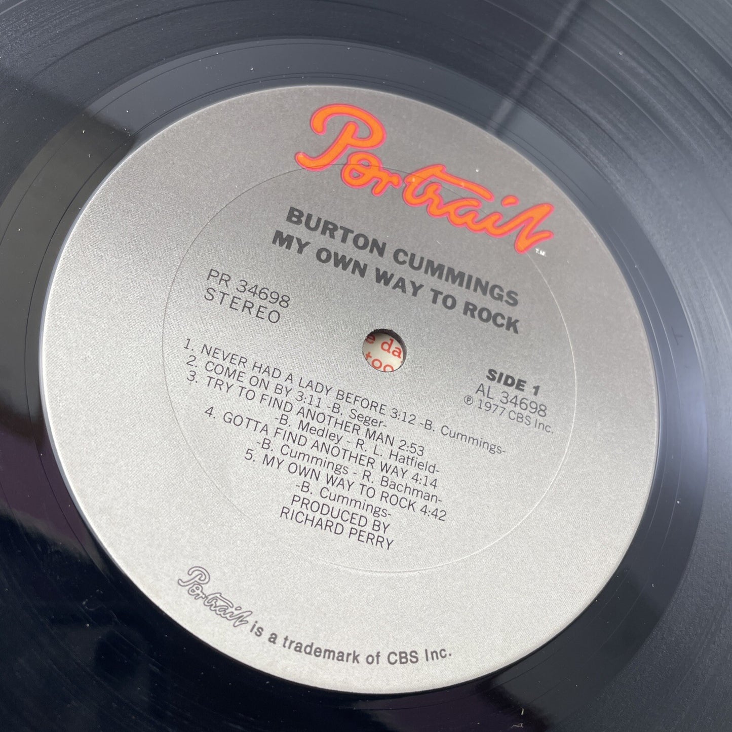 BURTON CUMMINGS my own way to rock Portrait  orig 1977 blues rock VG