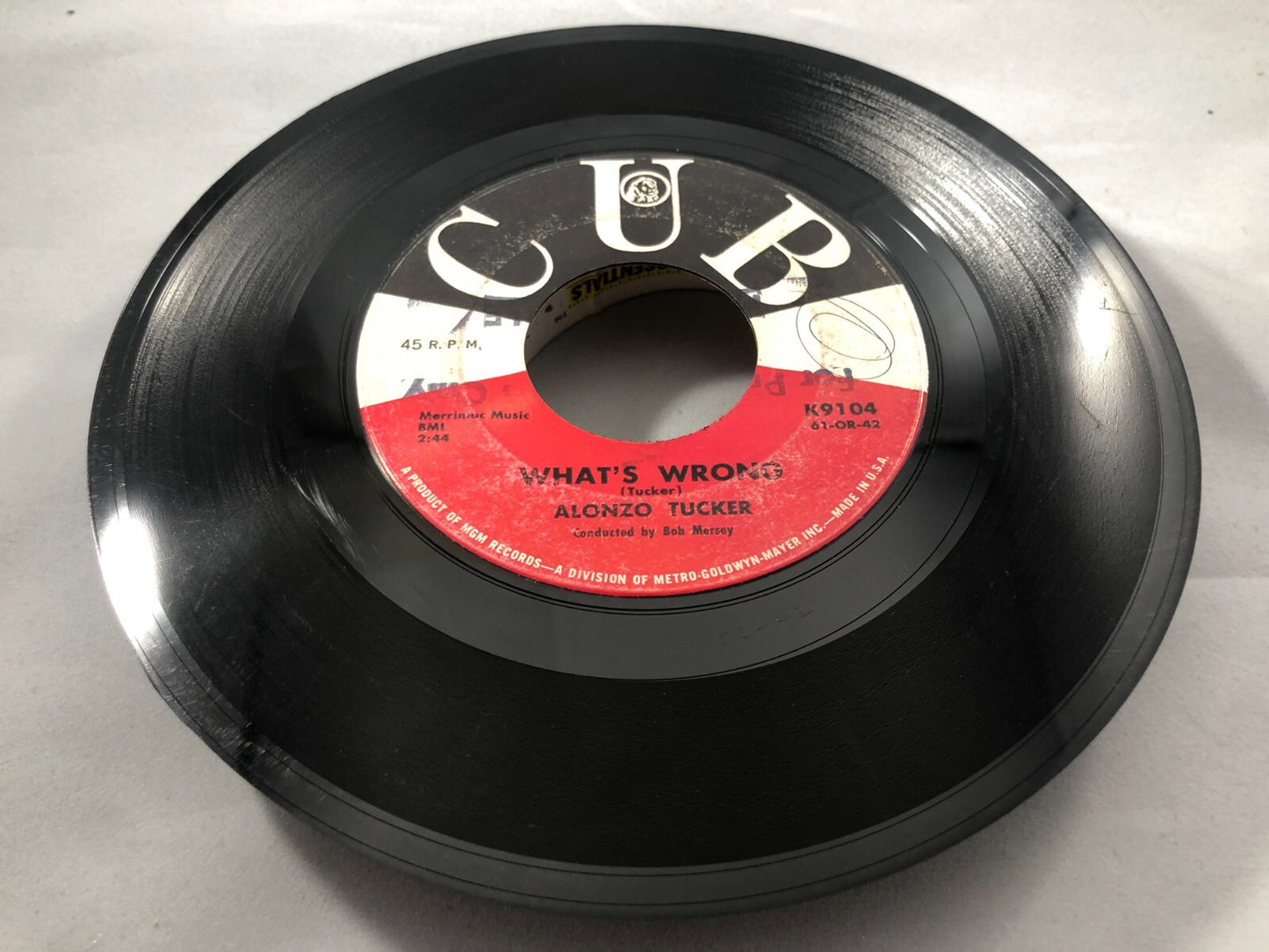 ALONZO TUCKER: what's wrong / ramona CUB 7" Single 45 RPM VG