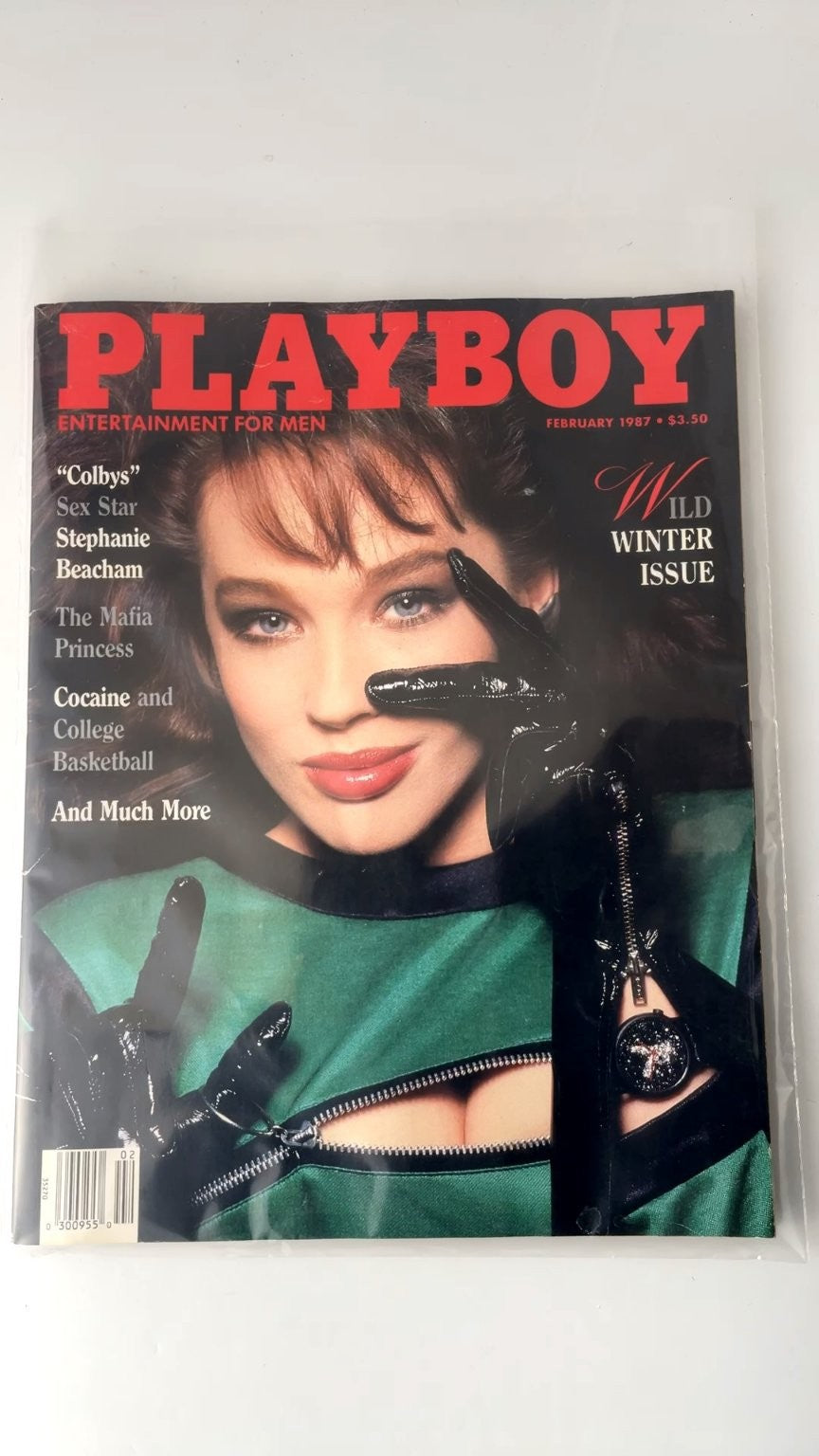 Playboy February 1987 Stephanie Beacham Wild Winter Issue Illustrated