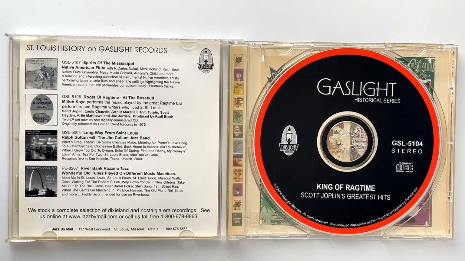 Scott Joplin - King of Ragtime CD 2004 Greatest Hits Ragtime Gaslight