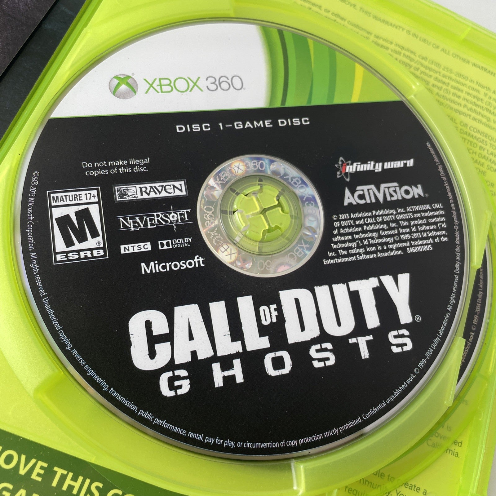 Call of Duty Ghosts - Xbox 360 - Complete CIB - VG Discs