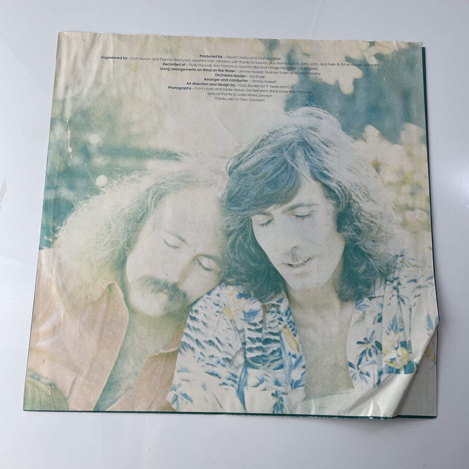 David Crosby Graham Nash ~ WIND ON THE WATER ~ 1975 Vinyl LP Record Album ~