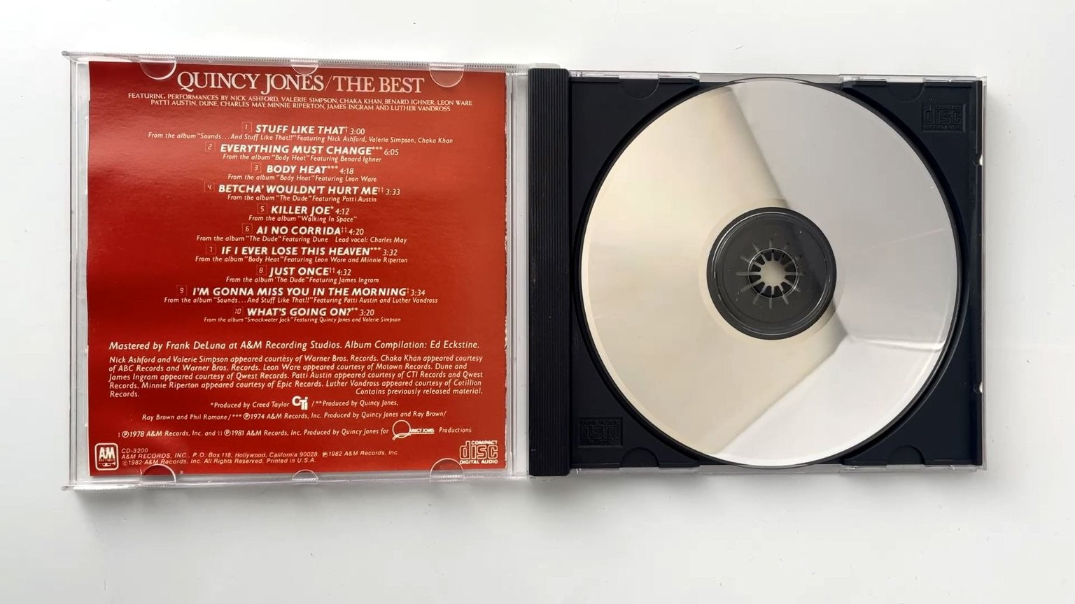 Quincy Jones - The Best CD 1982 Audio Master Plus Jazz Funk A&M