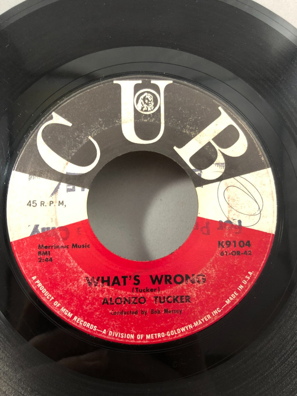 ALONZO TUCKER: what's wrong / ramona CUB 7" Single 45 RPM VG