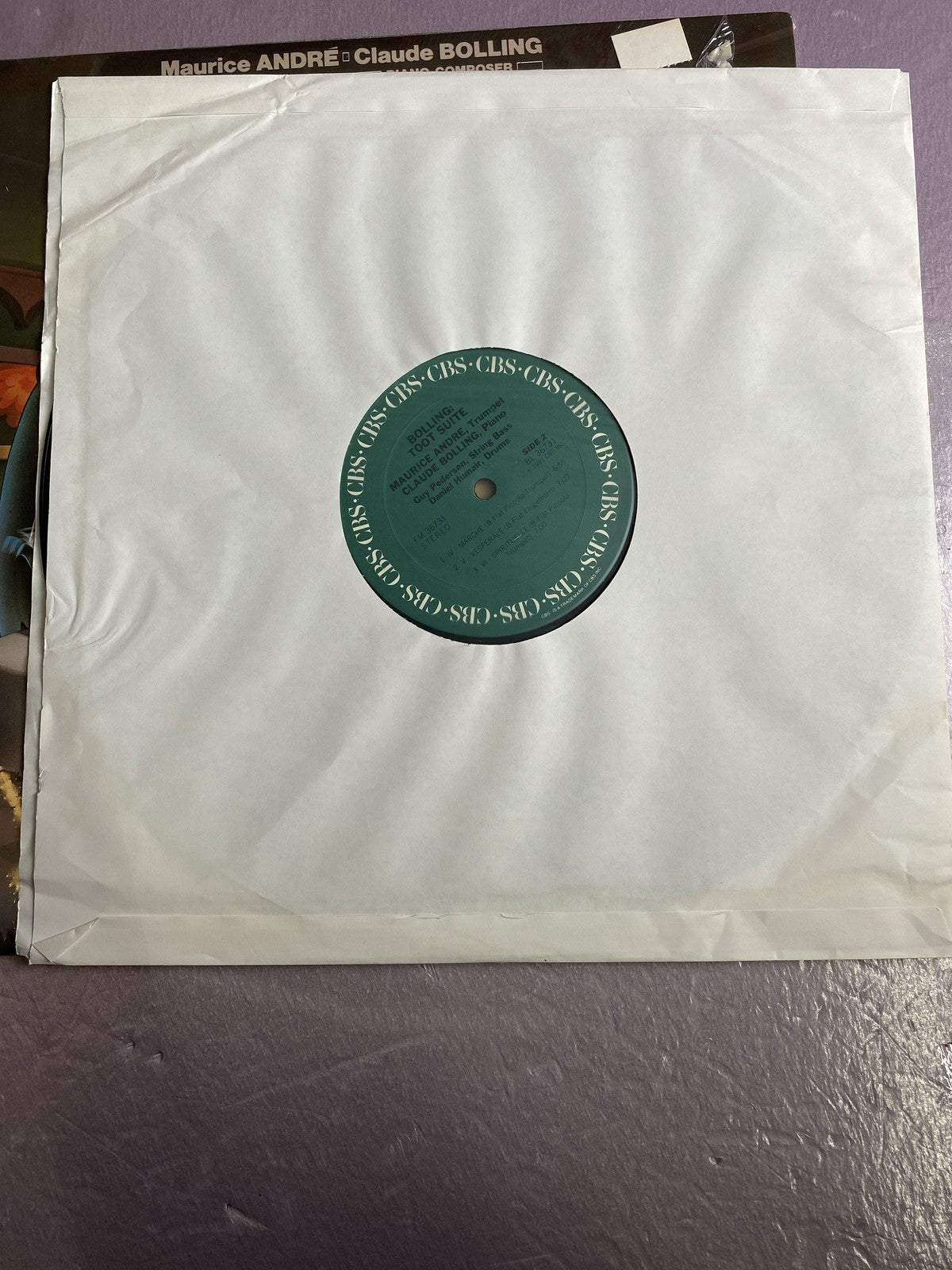 Vintage Maurice André Claude Bolling Toot Suite 12" Black Vinyl LP CBS Jazz