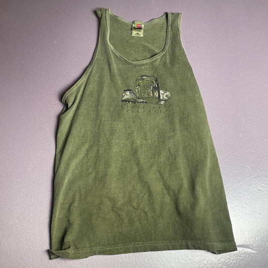 Vintage Estes Park Colorado Tank Top Mens Large Hiking Boot Backpack 90s