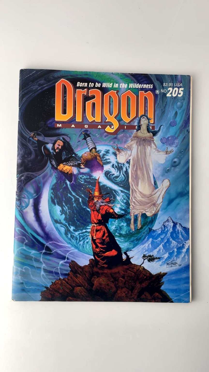 Dragon Magazine No. 205 TSR 1994 Illustrated Fantasy RPG Periodical