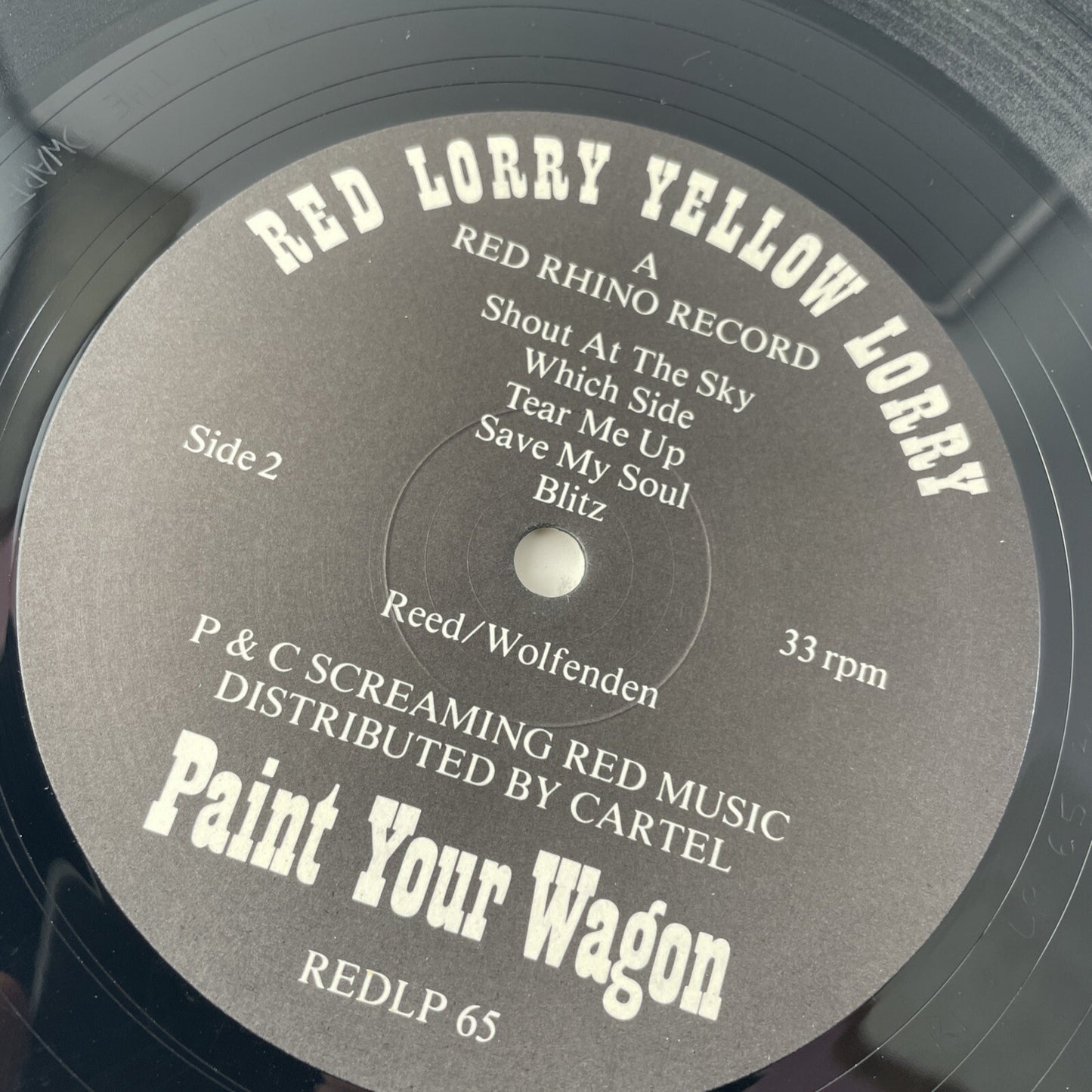  ‎RED LORRY YELLOW LORRY Paint Your Wagon 1986 RedLP 65  GOTH made in UK  NM 