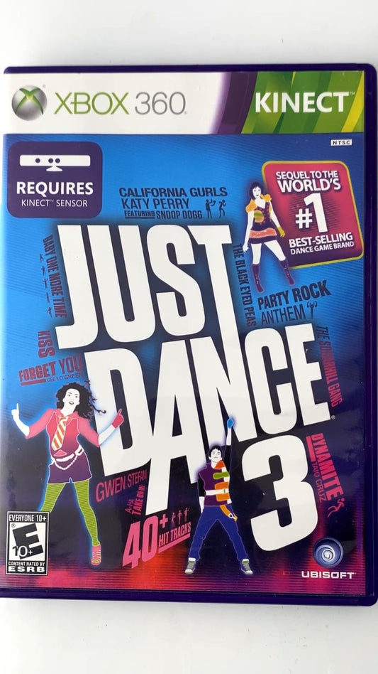 Just Dance 3 Xbox 360 Kinect Video Game Multiplayer Dance Hits