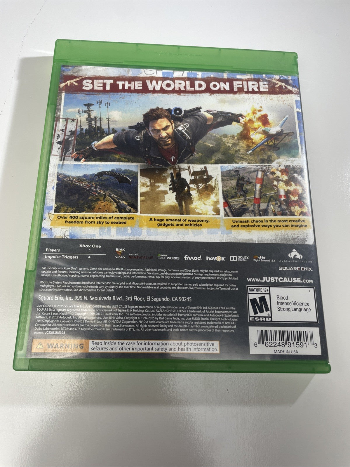 Just Cause 3 - Microsoft Xbox One Square Enix Action Adventure VG