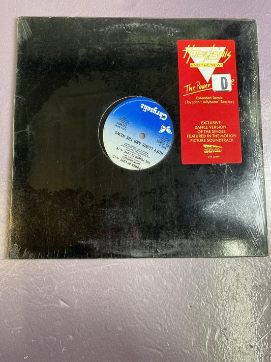 Vintage Huey Lewis & The News Power Of Love 12" Vinyl Chrysalis Rock OST