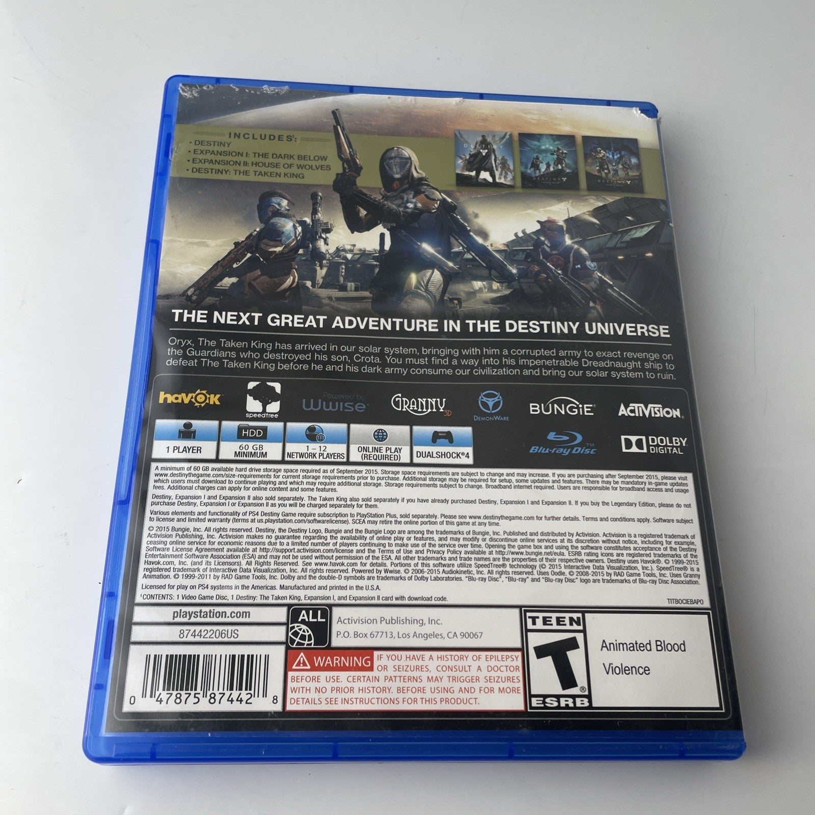 PS4 Games: Destiny: The Taken King Legendary Edition