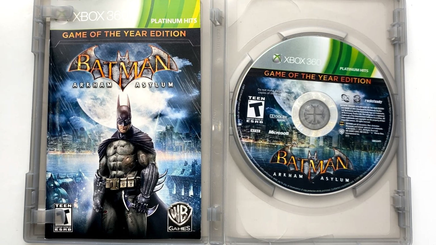 Batman Arkham Asylum Game of the Year Edition Xbox 360 Video Game 3D