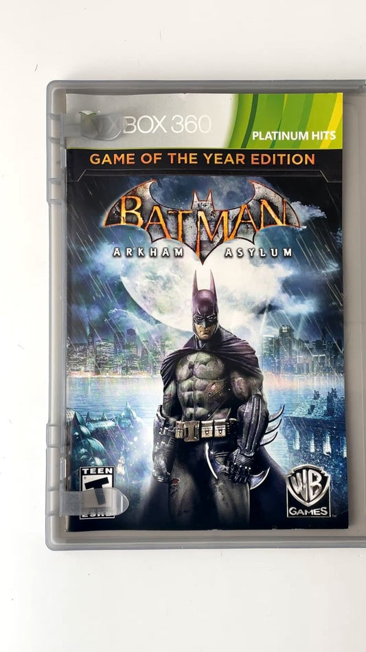 Batman Arkham Asylum Game of the Year Edition Xbox 360 Video Game 3D