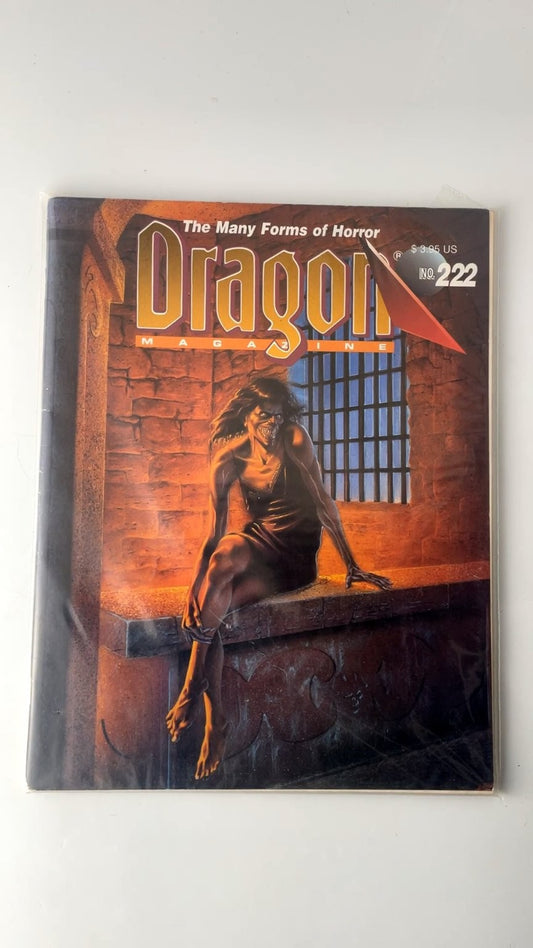 Dragon Magazine No. 222 TSR 1995 Illustrated RPG Dungeons & Dragons