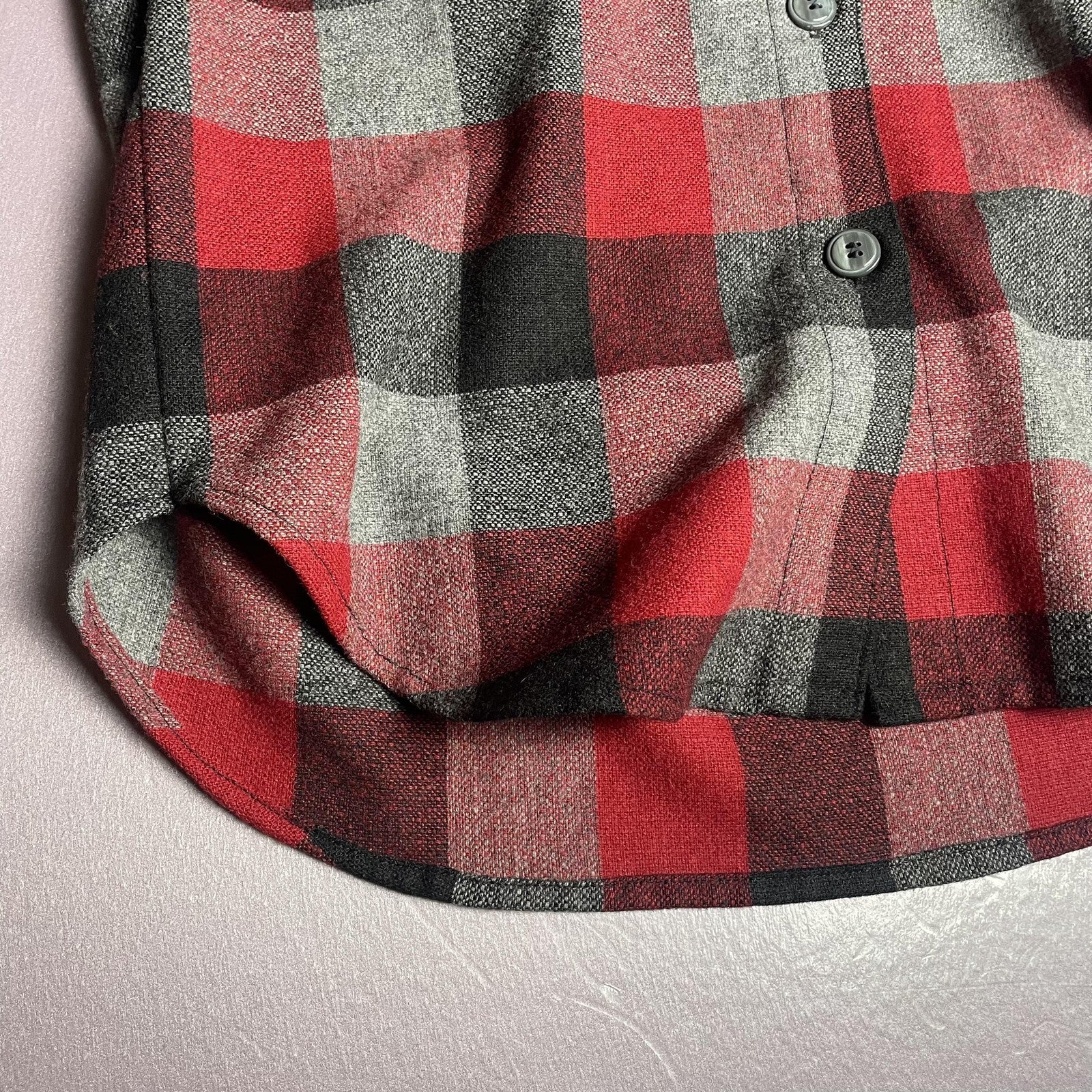 Plaid Sleeveless Button Back Shirt Womens Medium Buffalo Check Blouse Top