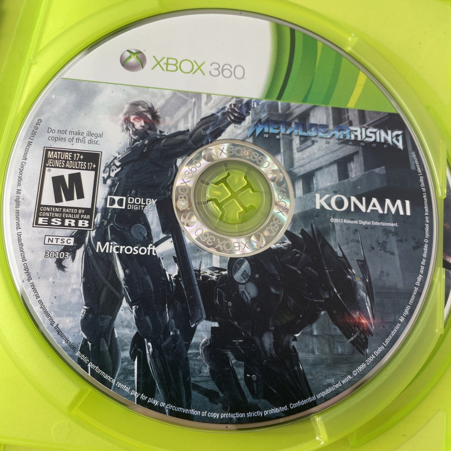 Metal Gear Rising: Revengeance (Microsoft Xbox 360) w/Manual Walmart Variant CD
