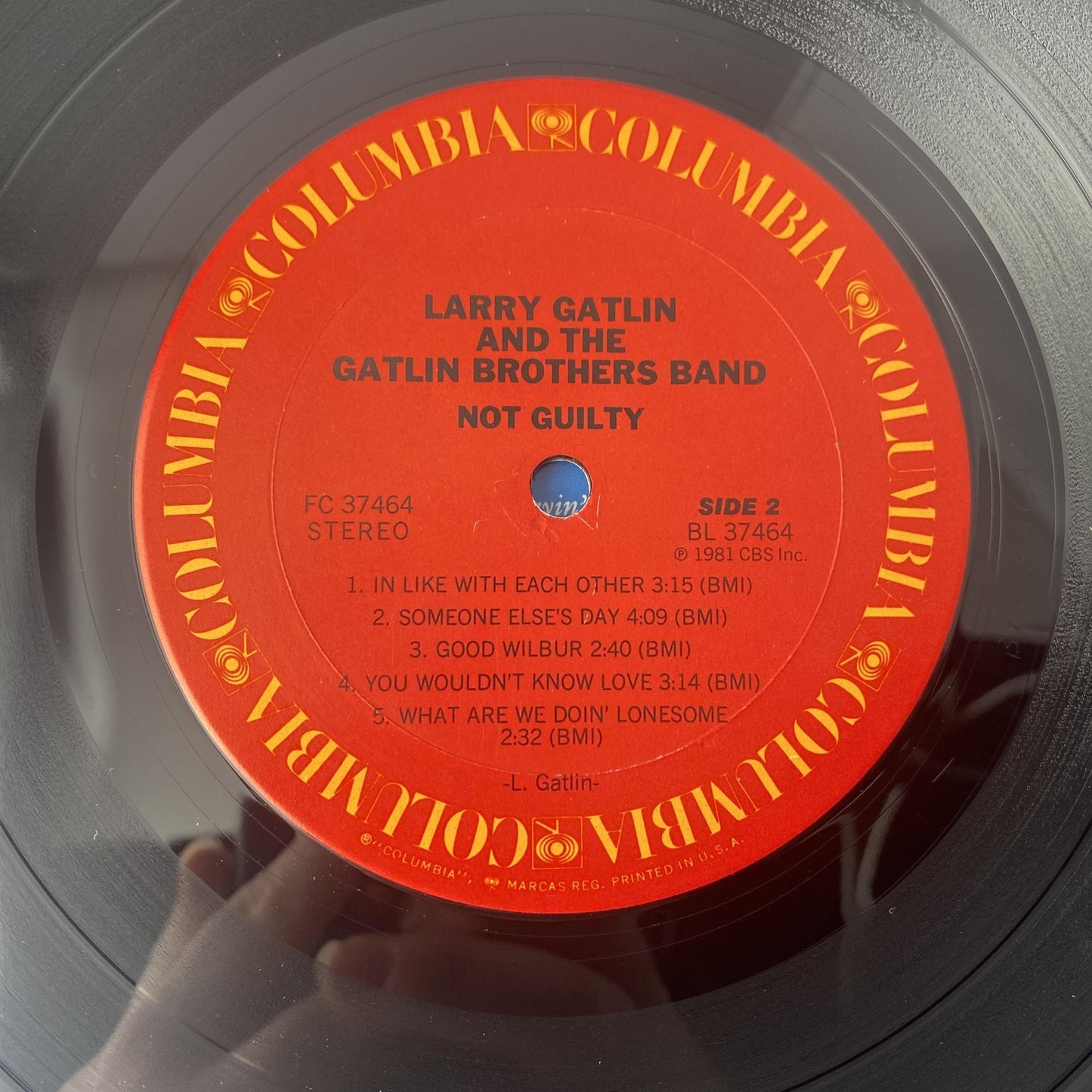 Vintage Larry Gatlin & Gatlin Brothers Not Guilty 12" Vinyl LP 1981 Columbia