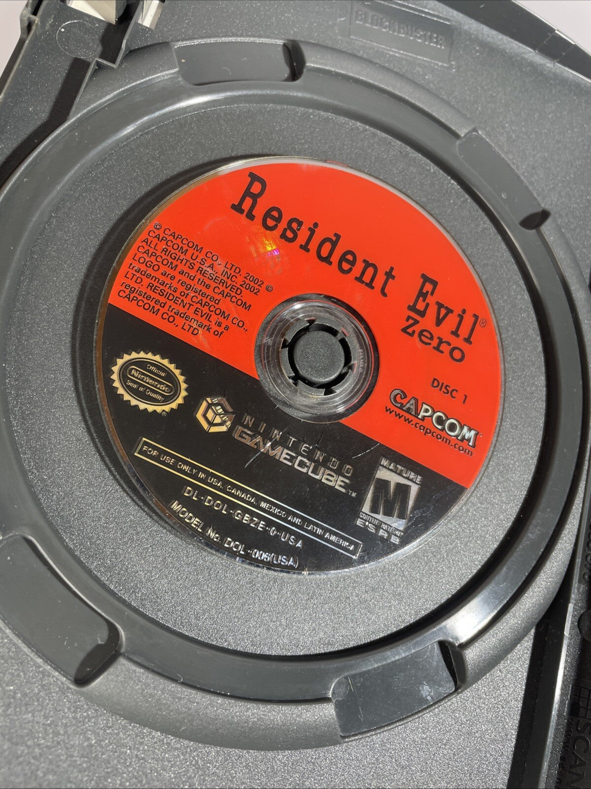 Resident Evil Zero (Nintendo GameCube, 2002) Blockbuster Case and 2 Discs