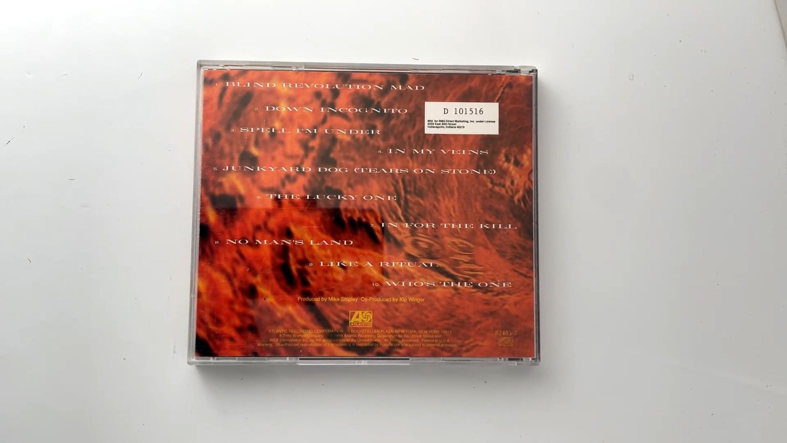 Winger - Pull CD 1993 Hard Rock Atlantic 82485-2 Jewel Case