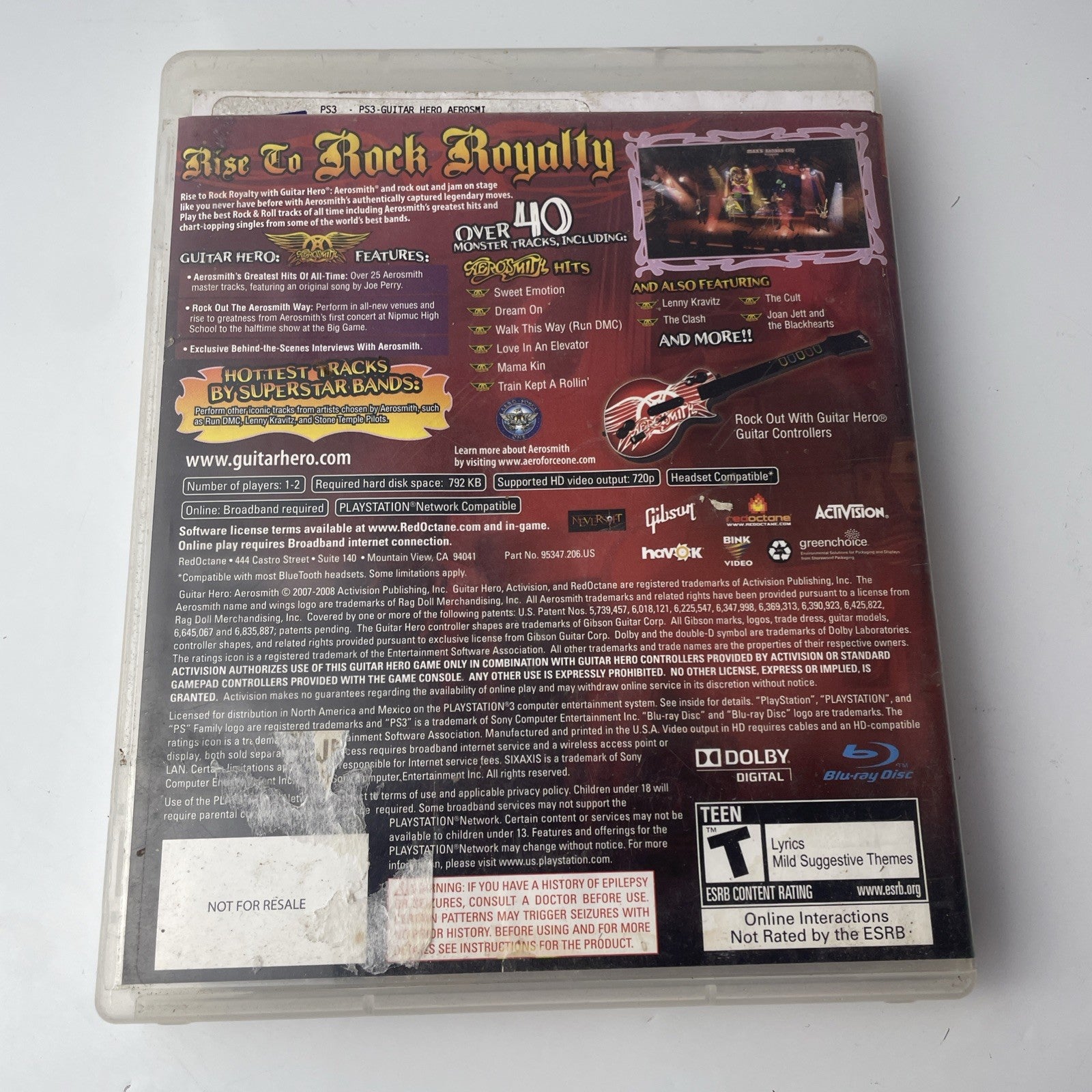 Guitar Hero: Aerosmith: Playstation 3 (PS3) Complete: 